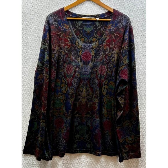 Soft Surroundings Boho Print Tunic Top Bohemian Chic | Comfortable & Stylish | A - Picture 1 of 4